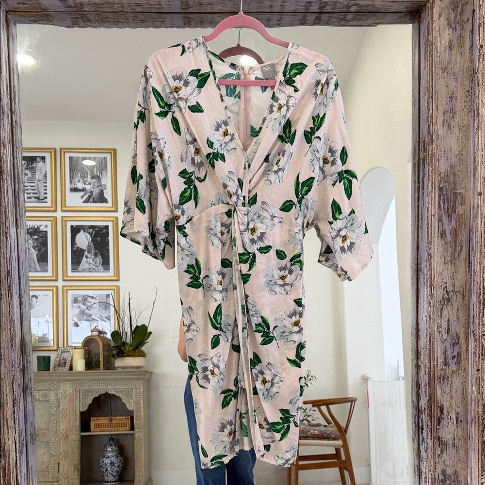 ASOS Satin Kimono Midi Dress